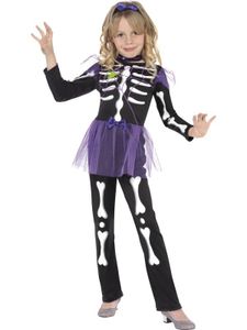 Skellie Punk Girl Kinder Kostüm, Größe:S