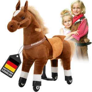 Miweba Pony Amadeus | Spielpferd für Kinder  - Schaukelpferd - Stehpferd zum draufsitzen - Reitpferd - Indoor & Outdoor - Rücklaufbremse - 4-8 Jahre
