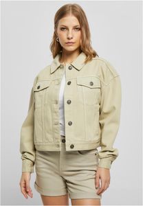 Dámska džínsová bunda Urban Classics Ladies Oversized Colored Denim Jacket softseagrass - XXL