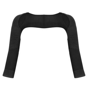 Frauen Kompression Haltung Korrektor Arm Rücken Unterstützung Brust Push Up Shaper Korsett-Schwarz, Größe: L