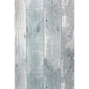 Topchic Tapete Wooden Planks Dunkelgrau und Blau