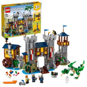 LEGO 31120 Creator Mittelalterliche Burg Konstruktionsspielzeug mit Drachen Figur, Schloss-Spielzeug