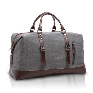 Mofut Oversized Travel Bag, Reisetaschen, Weekend Bag, Duffel Bag, Vintage Handbag, Canvas, Leather Trim, Unisex Shoulder Bag