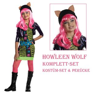 Howleen Wolf Kinder Kostüm & Perücke - Monster High - Größe: L / 140-146 (8-10Jahre)