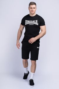 Lonsdale Moy T-Shirt Shorts Set Schwarz Größe XL