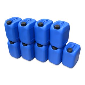 9 Stück 10 Liter 10 L Kanister, Wasserkanister Farbe blau lebensmittelecht DIN51 (9x10knb51)