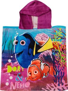 Findet Dorie Kinder Bade-Poncho mit Kapuze Dory und Nemo 50 x100cm