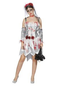Damen Kostüm Zombie Geisterbraut Karneval Halloween Gr.42