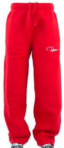 Redrum Plain Hose Jogginghose Trainingshose Sporthose Sweathose (L,Rot)