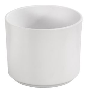 Dehner Übertopf Nele, Ø 32 cm, Höhe 27 cm, Keramik, weiß