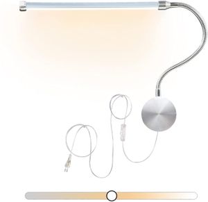 LED Leselampen Schwanenhals Klemmlampe Schreibtischlampe 6W Flexible mit 3-Stufen Farbtemperatur Wandbeleuchtung