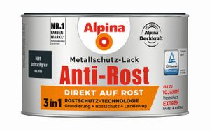 Alpina Metallschutz-Lack Anti-Rost 300 ml anthrazit matt