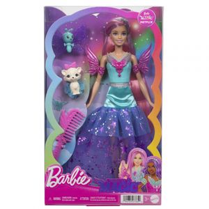 Mattel JCW48 - Barbie - A Touch of Magic - Malibu Puppe mit zwei märchenhaften Tieren