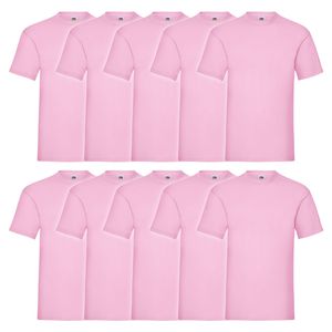 10er Pack Fruit of the Loom Valueweight T-Shirt Farbe: rose Größe: XL