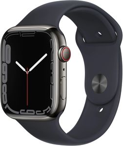 Apple Watch 7 GPS + Cell 45mm Edelst. Graphit, Sport Mittern.