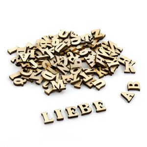 Oblique Unique ABC Holz Buchstaben Spielzeug Alphabet Deko ca. 100 Teile - natur