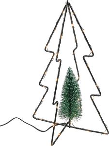 Vianočný stromček 3D s LED osvetlením - 30 cm - so zasneženou jedličkou