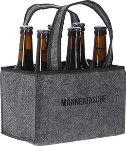 Flaschenträger 6 Flaschen Bier Bierträger Flaschenträger Sixpack Männertasche