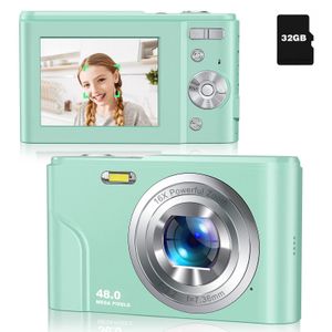 INF Digitalkamera mit 48 MP, 1080p HD-Video, 16x Zoom, 32GB-Speicherkarte Grün