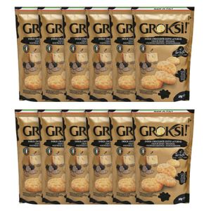 GROKSi! Trüffel (12x 50g) | laktosefrei glutenfrei | ohne Kohlenhydrate | Käse-Snack mit Trüffel aus Italien Cracker Protein Snack