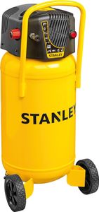 Stanley Kompressor D230/10/50V Luftkompressor 10 Bar 50L 222L/Min Mit Griff und Rädern Ölfrei Gelb