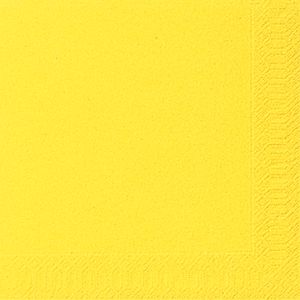 Duni Tissue-Servietten Uni Yellow 33x33cm 3lagig 20 Stück