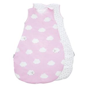 roba Schlafsack, 90cm, ganzjahres Babyschlafsack, atmungsaktive Baumwolle, 'Kleine Wolke rosa'