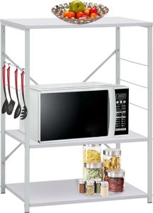 vidaXL Mikrowellenregal Weiß 60×39,6×79,5 cm Holzwerkstoff