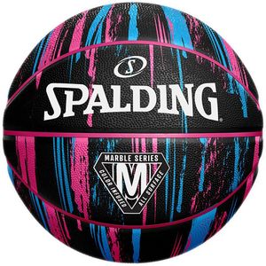 Spalding Marble Basketball schwarz rosa blau Größe 6