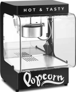 Popcornovač Royal Catering - 1300 W - 4 kg/h - moderný dizajn - čierny