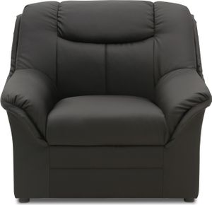 DOMO Collection Sessel Berlin FK, Polstersessel mit Federkernpolsterung, Armsessel, Cocktailsessel, Loungesessel 95 x 90 x 89 cm (BxTxH), schwarz