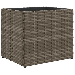 vidaXL Pflanzkübel Grau 36x30x32 cm Poly Rattan