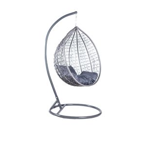 Bettso Polyrattan Hängesessel Relaxsessel Hängekorb mit Gestell Rattan Hängestuhl Sessel für Garten COBE Grau + Kissen Graphit Bettso Polyrattan Hängesessel Relaxsessel Hängekorb mit Gestell Rattan Hängestuhl Sessel für Garten COBE Grau + Kissen Graphit