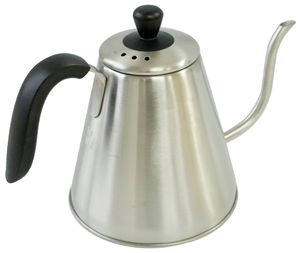 MAXWIN 1 Liter Edelstahl Wasserkocher Teekessel Wasserkessel Schwanenhals,Gaskompatibler Wasserkocher,Induktion,Keramik,zum Aufbrühen von Tee Kaffee