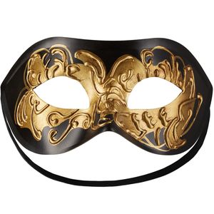 dressforfun Venezianische Maske mit Verzierung - schwarz/gold