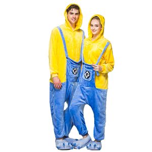 Onesie Kigurumi Pyjama Kostüm für Erwachsene Minions XL: 175-185cm