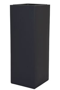 Pflanzkübel Blumenkübel Zink Block", Anthrazit - 24x24x65 cm (mit Einsatz)"