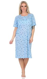 Damen Nachthemd Sleepshirt Nachtwäsche Blau/L/40