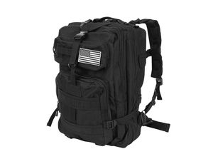 Militär Rucksack 20L / 35L Trekkingrucksack Outdoor Camping Molle 4 Farben 8915, Farbe:Schwarz/ black, Größe:20 L