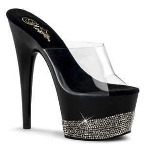 ADORE-701-3 Damen Slipper von Pleaser, Transparent EU 40, US 10