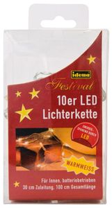 Idena 10er LED Lichterkette transparent 1,0 m