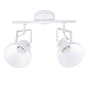 Weißer Deckenstrahler Retro Design E14 Industrial Lampe Deckenbeleuchtung Wohnzimmer Flur DALLAS