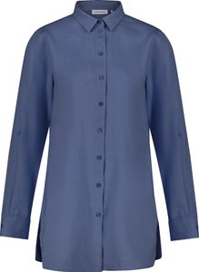 Gerry Weber -  Damen Longbluse aus Leinen (260018-66435), Größe:42, Gerry Weber Farbe:Indigo (80936)