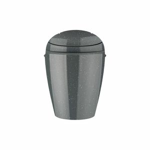 Koziol Schwingdeckeleimer Del XS, Mülleimer, Kunststoff, Recycled Ash Grey, 2 L, 1400120