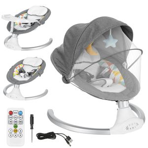 Detská kolíska Elektrická detská kolíska Bluetooth s hudbou, nastaviteľná opierka chrbta 5 amplitúd vibrácií