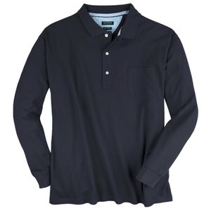 Redfield Langarm-Poloshirt dunkelblau große Größen Herren Harry