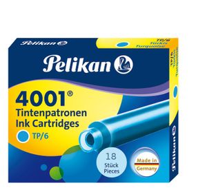 18 Pelikan Tintenpatronen 4001® / Füllerpatronen / Farbe: türkis