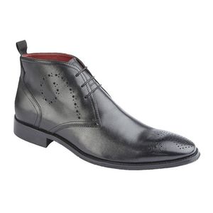 Roamers - Pánské boty typu chukka, kožené DF2017 (44,5 EU) (Black)