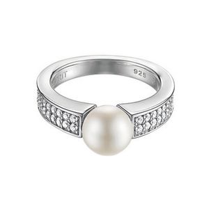 Esprit ESRG91587A Damen Ring Silber precious  glam day Perle Gr 50 /16