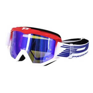 Motorrad-Cross-Maske mit Spiegelscheibe, kratzfest und UV-beständig, mit Brille kompatibel Progrip 3201 FL Atzaki